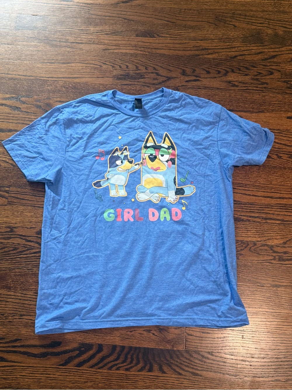 Bluey 'Girl Dad' Animated Dog Graphic Tee for Kids
